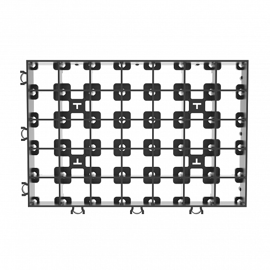 Решетка газонная пластиковая 600*400*64 черная, D400